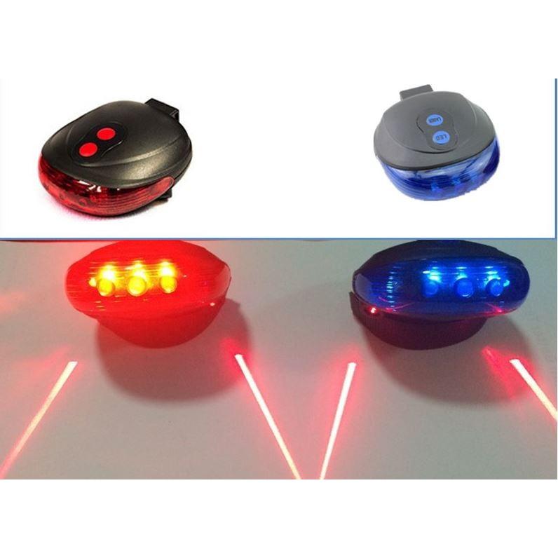 自転車 テールライト レーザーライト 5LED 2レーザー 地面