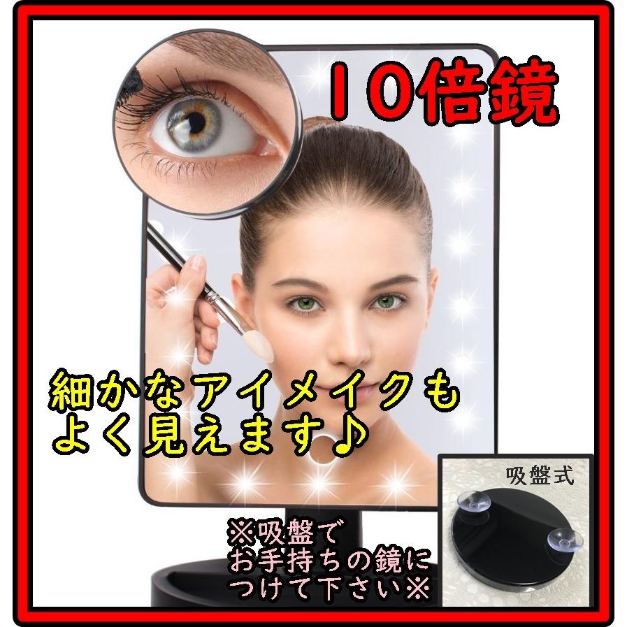 １０倍鏡 コンパクトミラー 吸盤式 手鏡ミラー 新商品 鏡 拡大鏡 持ち運べる レディース 毛穴まで かわいい