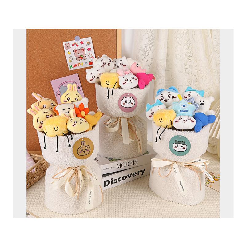 ちいかわ ハチワレ ウサギ 風 花束 ぬいぐるみ 可愛い ちいかわ ハチワレ ウサギ 風 花束 ぬいぐるみ 可愛い