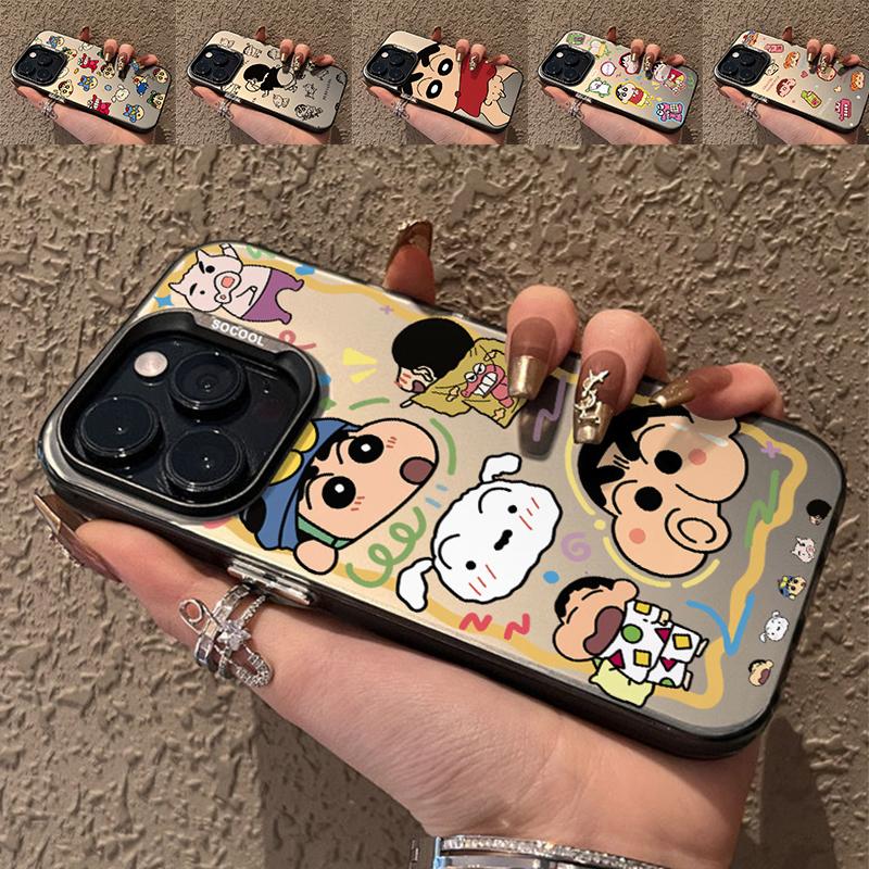 スマホケース クレヨンしんちゃん シルバー iPhone 16 ケース クリア