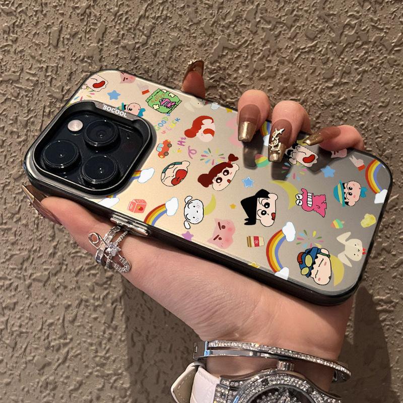 スマホケース クレヨンしんちゃん シルバー iPhone 16 ケース クリア