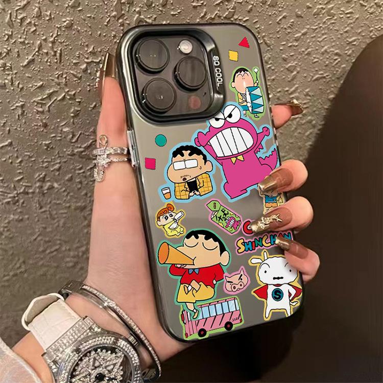 スマホケース クレヨンしんちゃん シルバー iPhone 16 ケース クリア