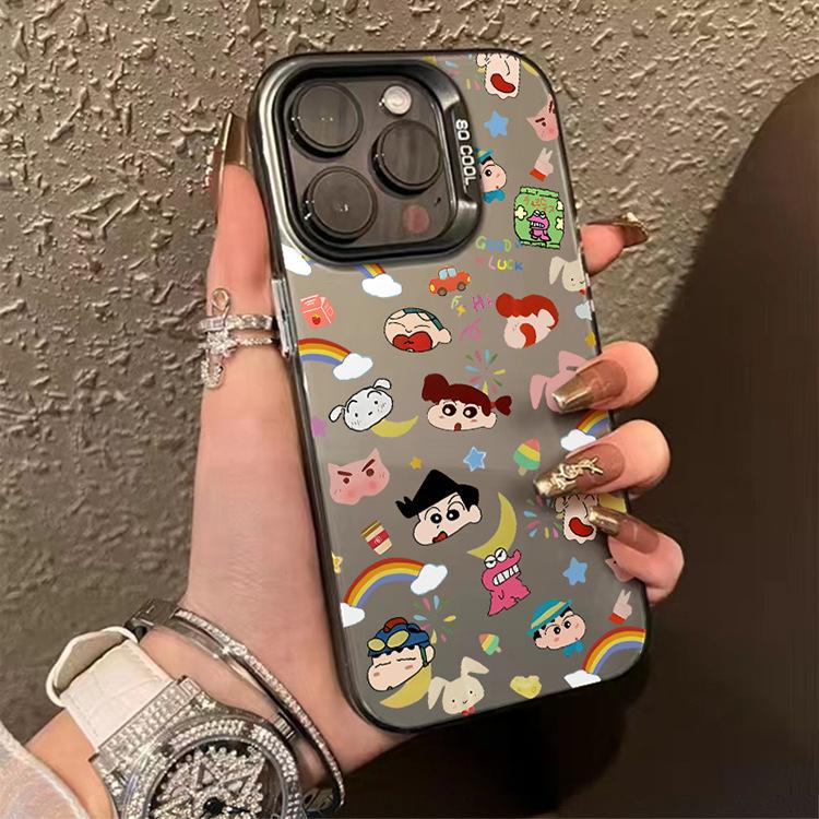 スマホケース クレヨンしんちゃん シルバー iPhone 16 ケース クリア
