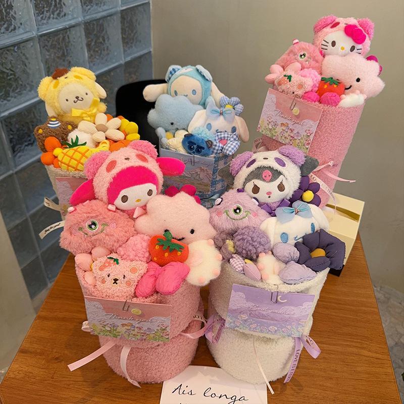 サンリオ風 クロミ マイメロディ シナモロール 花束 ぬいぐるみ サンリオ風 クロミ マイメロディ シナモロール 花束 ぬいぐるみ