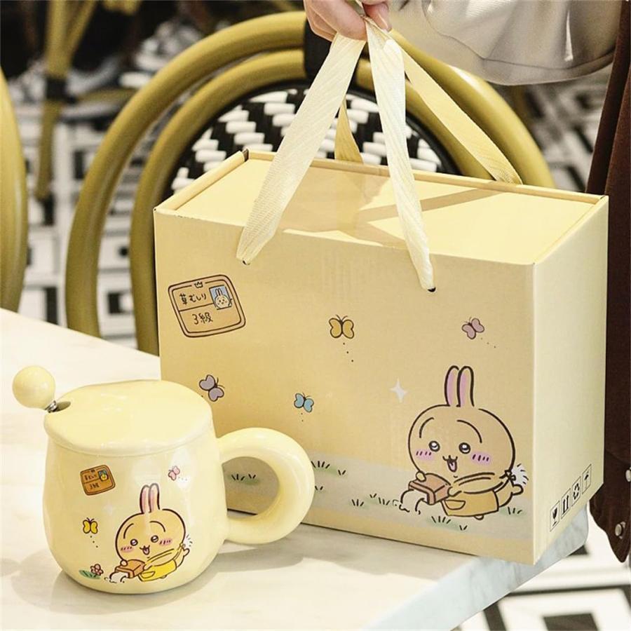 ちいかわ カップ 3点セット 蓋つき マグカップ ハチワレ うさぎ 450ml