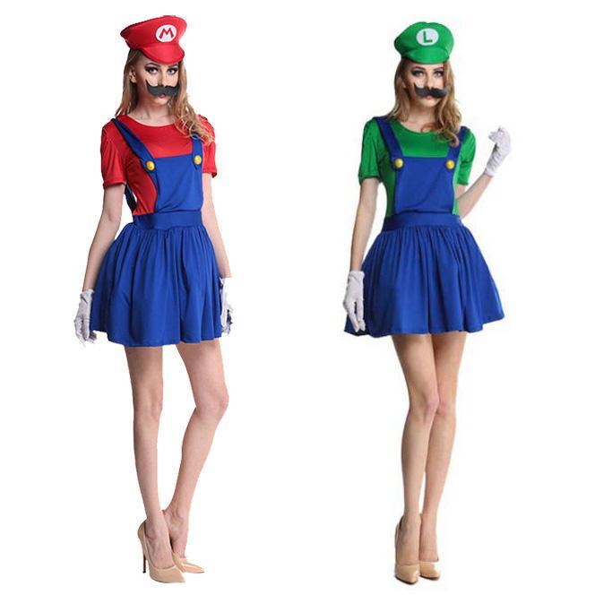 ハロウィン レディースコスプレ 3セット マリオ風 ハロウィーン仮装