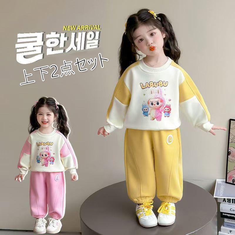 LABUBU ラブブ 上下2点セット スウェット 子供服 長袖セットアップ