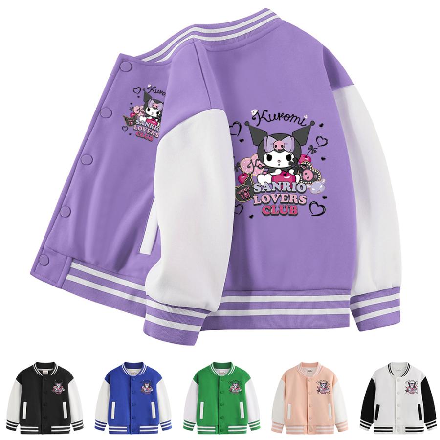 クロミ (Kuromi) スタジャン コットン 子供服 スカジャン キッズ
