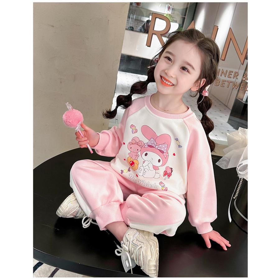 クロミ（kuromi） スウェット ガールズ 子供服 セットアップ スポーツ