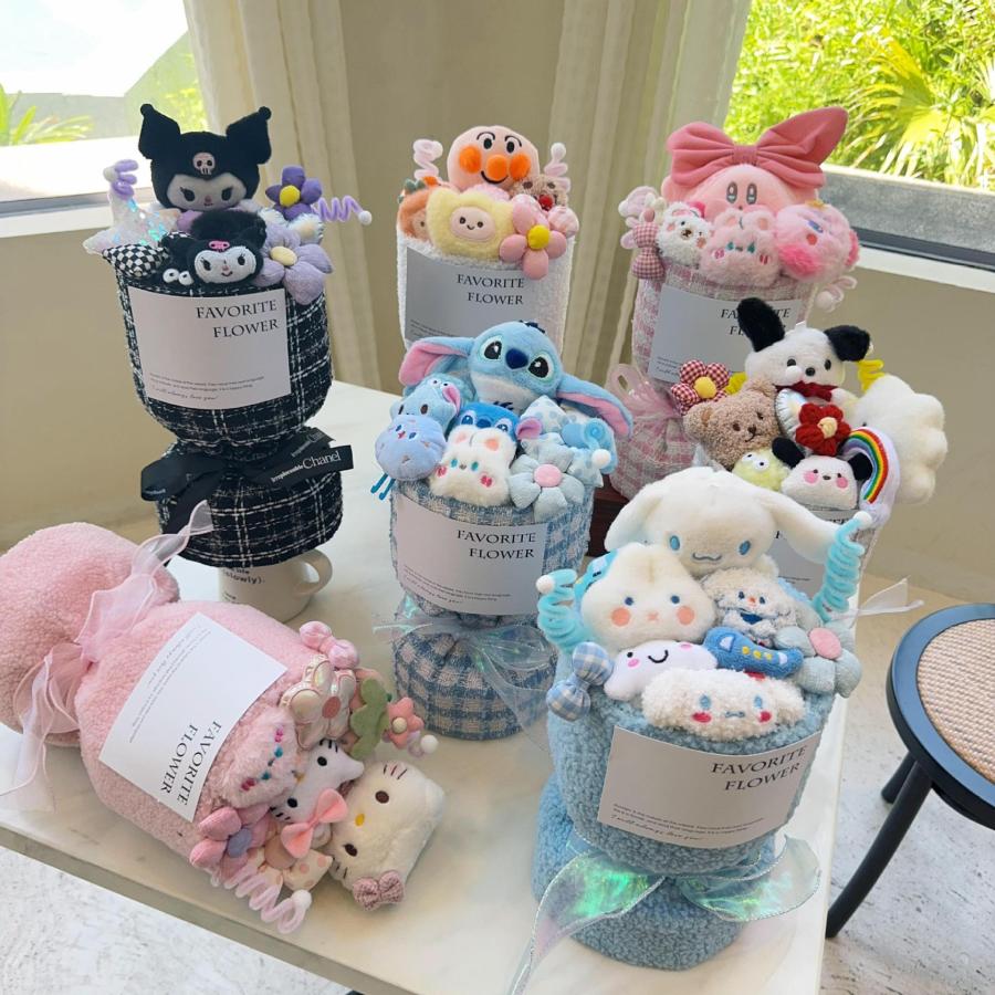 花束 サンリオキャラクター フローラル　ソープフラワーブーケ シャボンフラワー 結婚祝い 結婚式 誕生日 発表会 卒業式 ガールズ 母の日 キャラクターブーケ（Yahoo!・カンキチ商店）