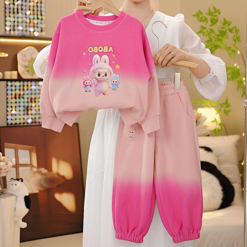 LABUBU ラブブ 上下2点セット スウェット 子供服 長袖セットアップ