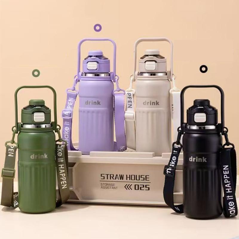 ♡新品未使用♡　レア　コラボ　水筒　魔法瓶　ストロー　保冷　キャップ 水筒 650ml 800ML 1リットル 1L ストロー付き 大容量 保冷 こぼれない
