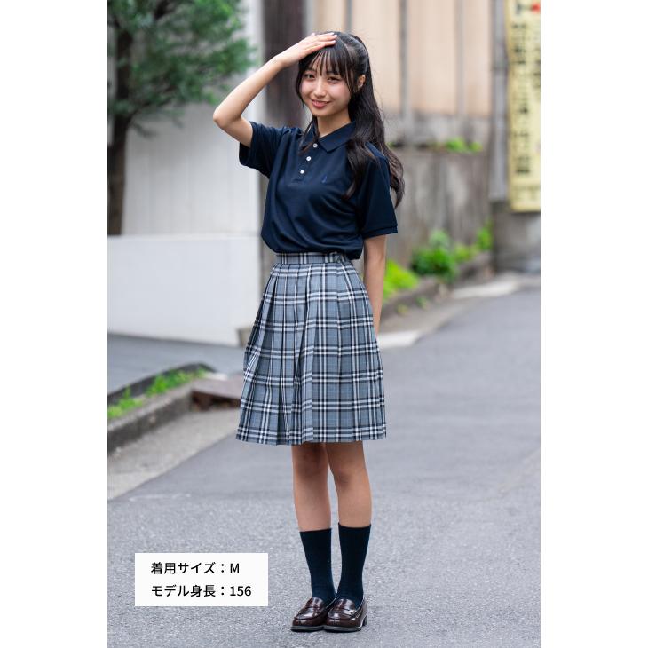 イーストボーイ ポロ シャツ ポロシャツ 女子 半袖 白 紺 刺繍 スクールシャツ ホワイト ネイビー 制服 学生 吸水速乾 UV レディース eastboy 222000 | EASTBOY | 10