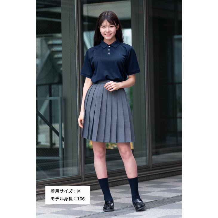 イーストボーイ ポロ シャツ ポロシャツ 女子 半袖 白 紺 刺繍 スクールシャツ ホワイト ネイビー 制服 学生 吸水速乾 UV レディース eastboy 222000 | EASTBOY | 13