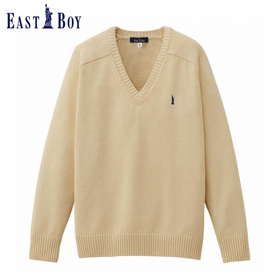 イーストボーイ セーター スクールセーター 女子 綿 コットン 通年 紺 ネイビー ベージュ 白 グレー 制服 学生 ブランド eastboy 226000｜kanko｜03