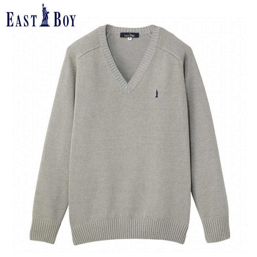 イーストボーイ セーター スクールセーター 女子 綿 コットン 通年 紺 ネイビー ベージュ 白 グレー 制服 学生 ブランド eastboy 226000｜kanko｜05