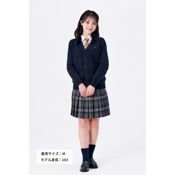 イーストボーイ カーディガン スクールカーディガン 女子 秋 冬 綿 コットン 通年 紺 茶 白 ネイビー ベージュ ホワイト グレー 制服 学生 人気 eastboy 226001の画像