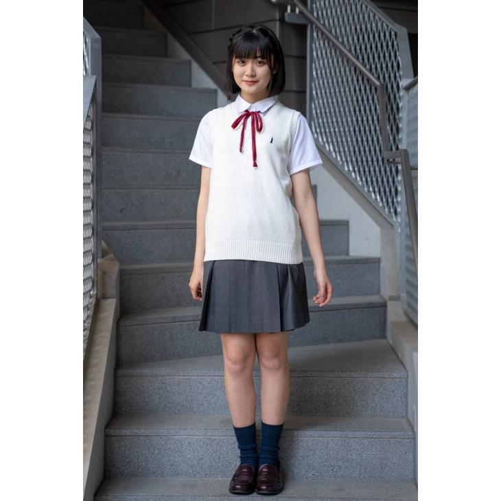 イーストボーイ ベスト スクールベスト 女子 夏 サマー 紺 ベージュ 白 グレー 綿 コットン 通年 制服 学生 通学 高校生 中学生 レディース eastboy 226002｜kanko｜12