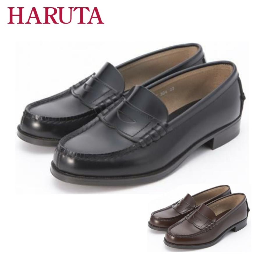 HARUTA（ハルタ） ローファー 学生 女子 高校生 人工皮革 3e 22.5〜26.0 黒 茶 ブラック ブラウン レディース haruta  3048 : カンコーショップ原宿 - 通販 - Yahoo!ショッピング