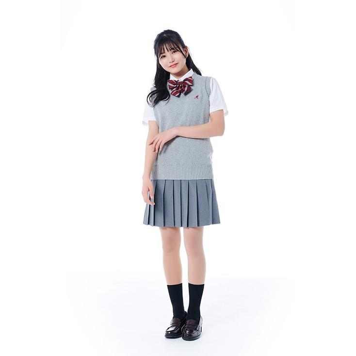スクールベスト 女子 無地 コットン KANGOL カンゴール ネイビー ブラック ベージュ グレー 服 スクール ベスト 通学 学生 高校生 中学生 K-1039BG|kanko|09