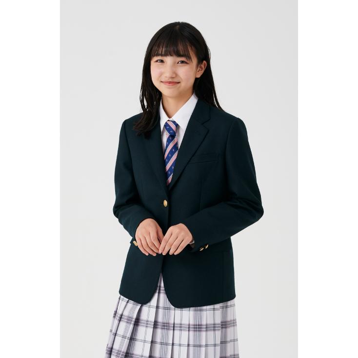 制服　ブレザー　スクールブレザー　女子　グリーン　中学生　ウール100%　緑　KHS114　日本製　なんちゃって制服　毛　学生　高校生　カンコー