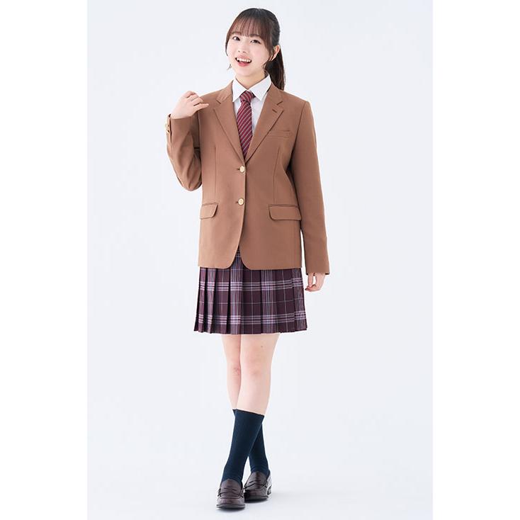 制服 ブレザー スクールブレザー 女子 キャメル 茶 日本製 毛 ウール なんちゃって制服 学生 中学生 高校生 カンコー 送料無料 KHS116｜kanko｜02