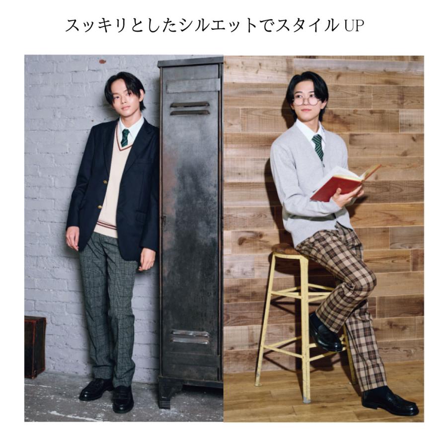 興国高校　ズボン 上着 KANKO Harajuku Select 学生 ズボン 洗濯 冬 グレー チェック 高校生