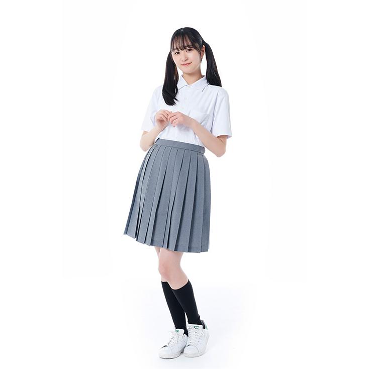 スクールスカート 制服 スカート 夏 サマー 夏スカート 紺 グレー 無地 学生服 プリーツ 日本製  通学 学生 高校生 中学生 カンコー 送料無料 KHS219｜kanko｜12