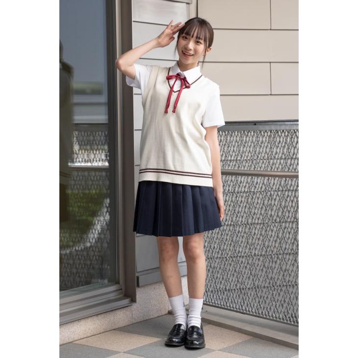 スクールスカート 制服 スカート 夏 サマー 夏スカート 紺 グレー 無地 学生服 プリーツ 日本製  通学 学生 高校生 中学生 カンコー 送料無料 KHS219｜kanko｜08