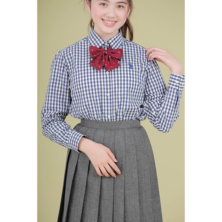Disney（ディズニー） シャツ スクールシャツ 女子 長袖 ギンガム