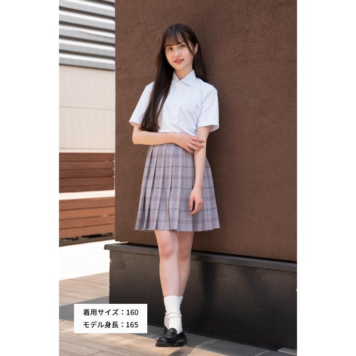 【３枚組】 スクールポロシャツ 半袖 女子 男子 男女兼用 白 透けない UV 形態安定 防汚 制服 スクールポロ ポロ シャツ 夏 形態安定 高校生 中学生 学生 KHS307の画像