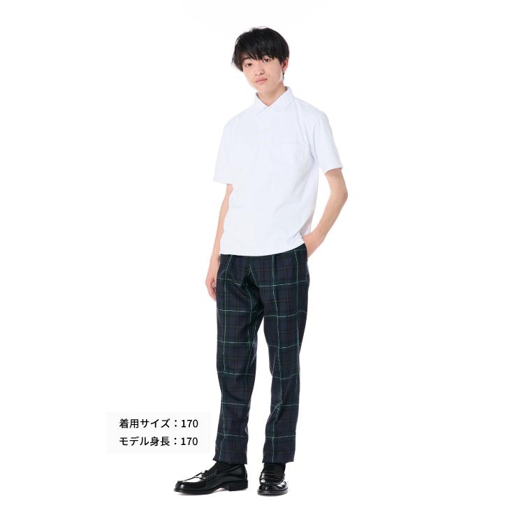 【３枚組】 スクールポロシャツ 半袖 女子 男子 男女兼用 白 透けない UV 形態安定 防汚 制服 スクールポロ ポロ シャツ 夏 形態安定 高校生 中学生 学生 KHS307の画像