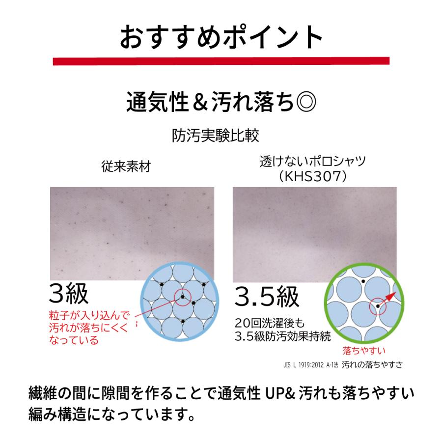 【３枚組】 スクールポロシャツ 半袖 女子 男子 男女兼用 白 透けない UV 形態安定 防汚 制服 スクールポロ ポロ シャツ 夏 形態安定 高校生 中学生 学生 KHS307の画像