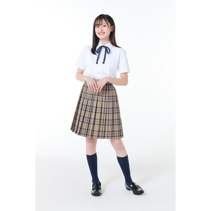【３枚組】 スクールポロシャツ 半袖 女子 男子 男女兼用 白 透けない UV 形態安定 防汚 制服 スクールポロ ポロ シャツ 夏 形態安定 高校生 中学生 学生 KHS307の画像