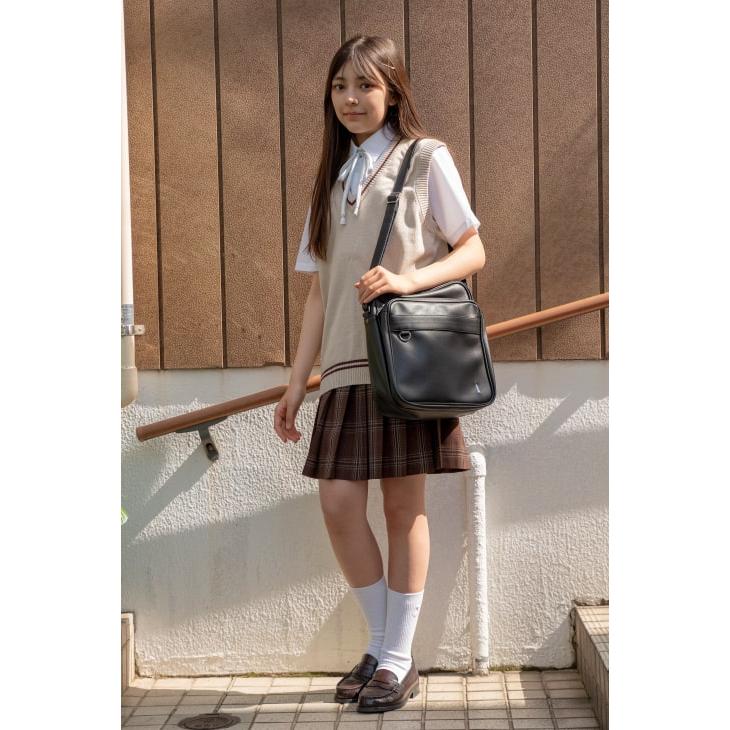 スクールベスト 制服 ベスト ライン 入り 夏 サマー 女子 スクールニット vネック 白 紺 ベージュ 綿 コットン 韓国 ニットベスト レディース カンコー KHS406｜kanko｜09