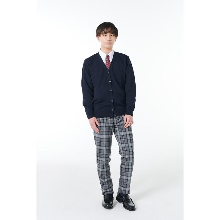 スクールカーディガン 無地 紺 ネイビー グレー 男子 メンズ 高校生 スクール カーディガン ニット 通学 学生 制服 高校生 中学生 送料無料 カンコー KHS416|kanko|05