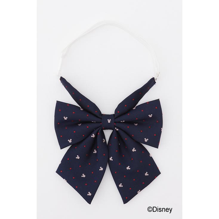 Disney（ディズニー） 制服 リボン スクールリボン ドット 赤 エンジ