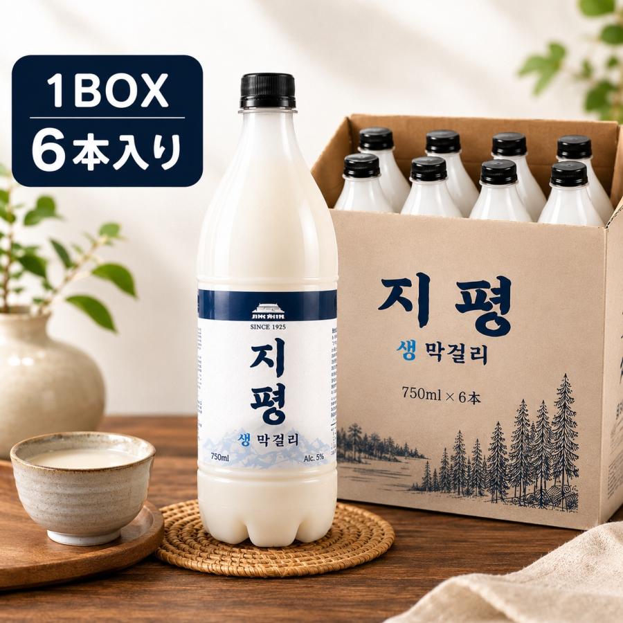 冷] ジピョン 生 マッコリ 750ml 1本あたり336円 Alc.5％ 砥平マッコリ