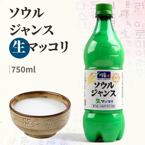 マッコリ　お箱なし 冷]ソウル ジャンス 生マッコリ 1箱(12本×560円) Alc.6％ 長寿 韓国生