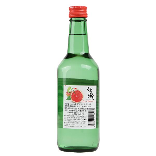 JINRO チャミスルグレープフルーツ味360ml/韓国焼酎/韓国お酒 : 韓国