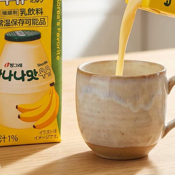 ヘテ [ビングレ] バナナ味ミルク 1箱(200ml×24本×220円） / 牛乳 韓国