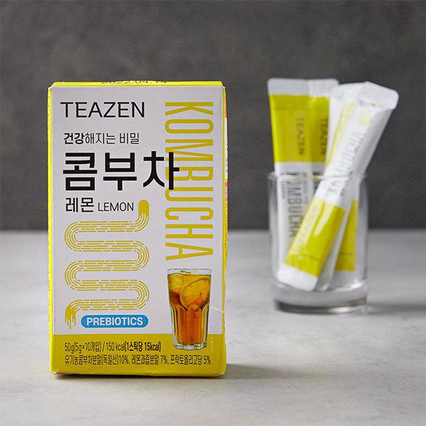 TEAZEN ティーゼン アウトレット コンブチャ KOMBUCHA 5g×10包 レモン味 韓国飲料 健康茶 保障