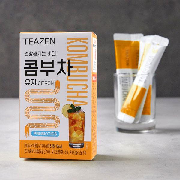 [TEAZEN] ティーゼン コンブチャ KOMBUCHA 柚子味 / 5g×10包 健康茶/韓国飲料
