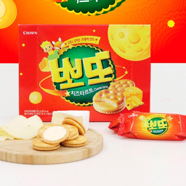 CROWN [クラウン] ポット チーズタルト味 161g / 韓国お菓子 チーズ