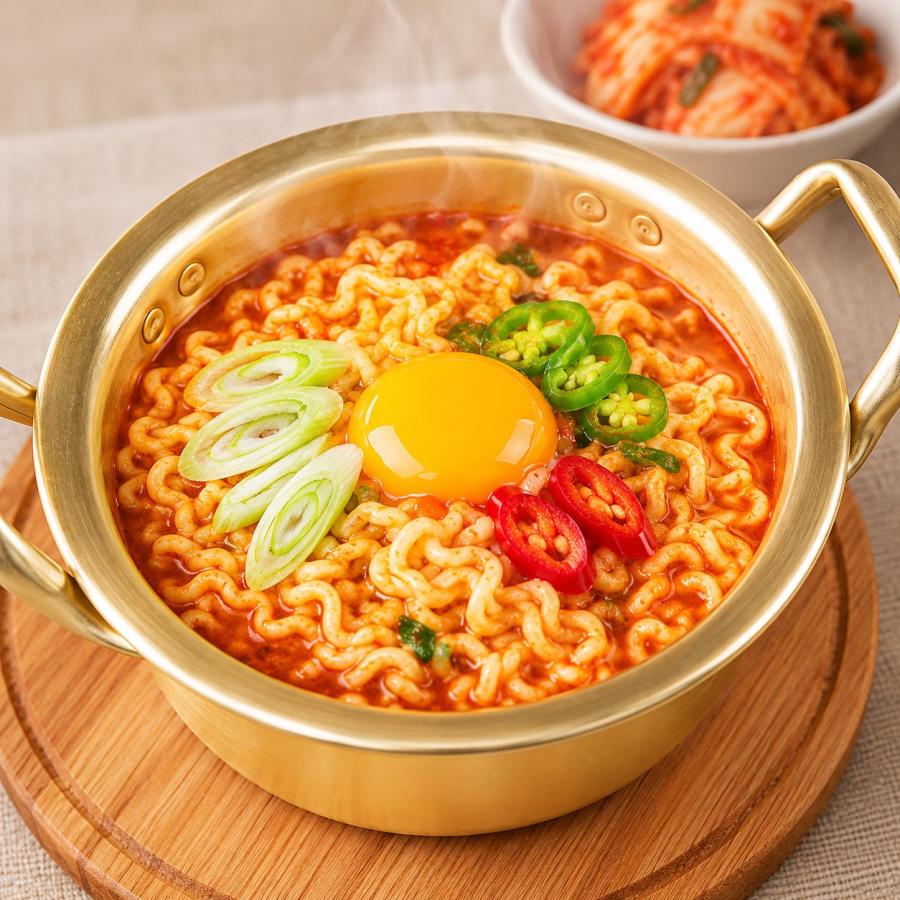 洋銀黄鍋 14cm韓国 ラーメン鍋 蓋付き 韓国市場 爆買 : 韓国市場