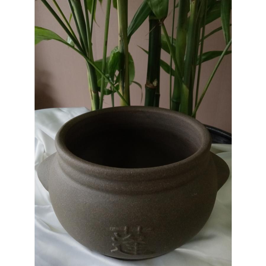 素焼きのよもぎ蒸し黄土壺、よもぎ蒸し専用、ihコンロ対応の、黄土壺と