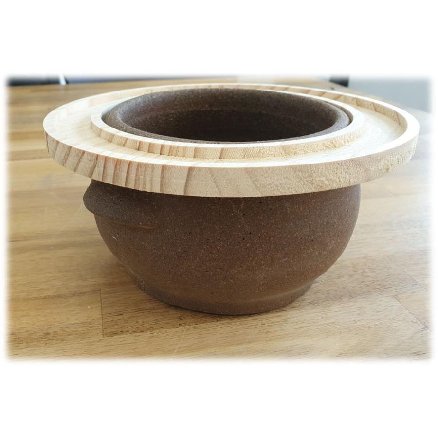 汗と汚れ落ち防止の板付き、黄土壺、よもぎ蒸し専用、黄土壺一個