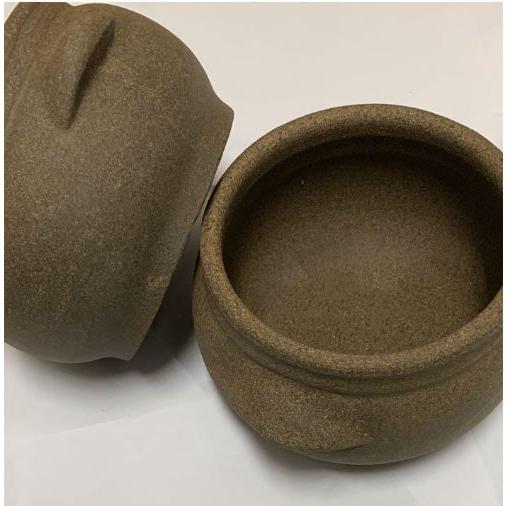 汗と汚れ落ち防止の板付き、黄土壺、よもぎ蒸し専用、黄土壺一個