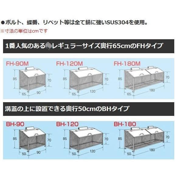 ステンレス製ゴミ収納B0X　FH-120M（奥行65cmタイプ）575L完成品＜北海道・沖縄県・離島・山岳地域は別途送料が必要です＞_3