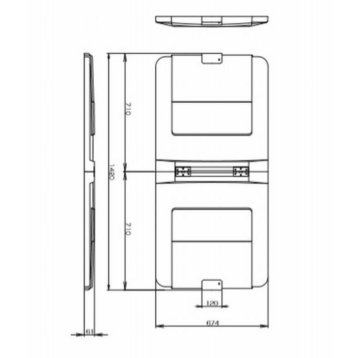 セキスイ リサイクルカートアウトバー0.7（本体＋フタ）グリーン